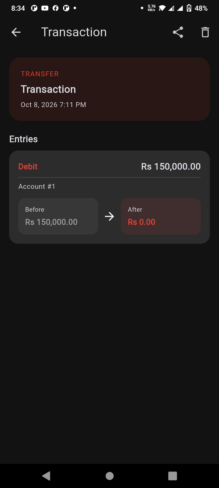 Transaction Details Screen